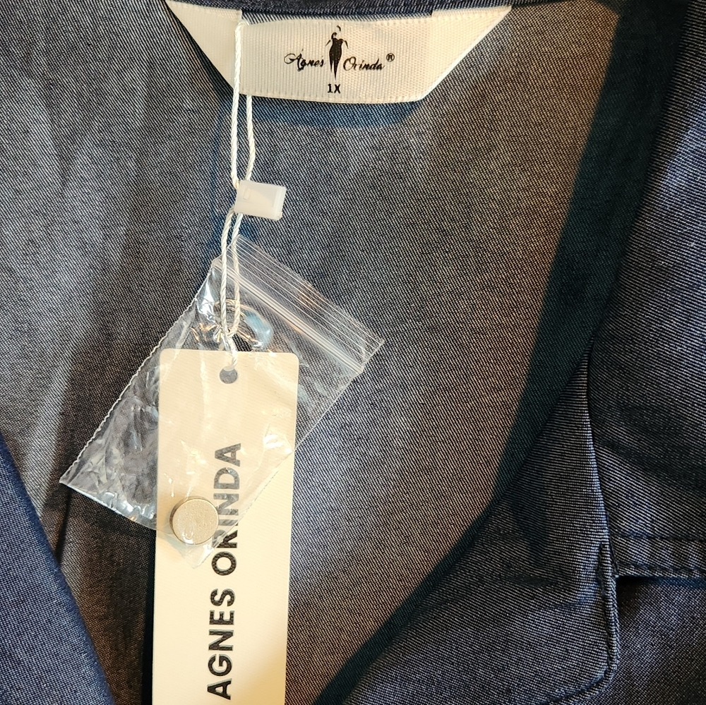 Denim-look dress; Agnes Orinda